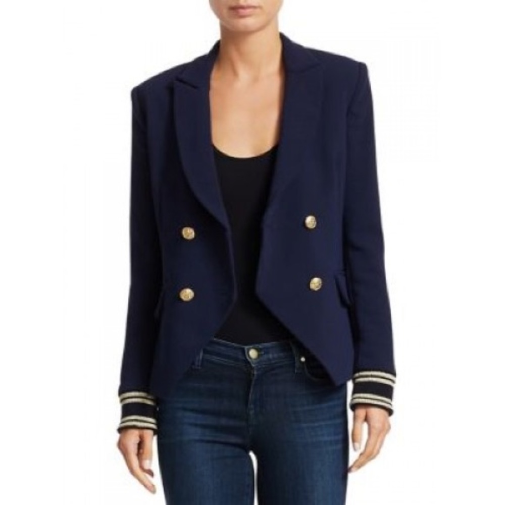 Scripted Navy Blue Blazer